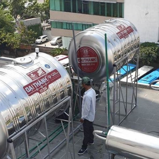Bồn Inox 316 Đại Thành 2.000 lít ngang