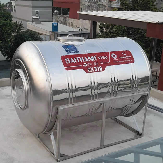 Bồn Inox 316 Đại Thành 1000L ngang