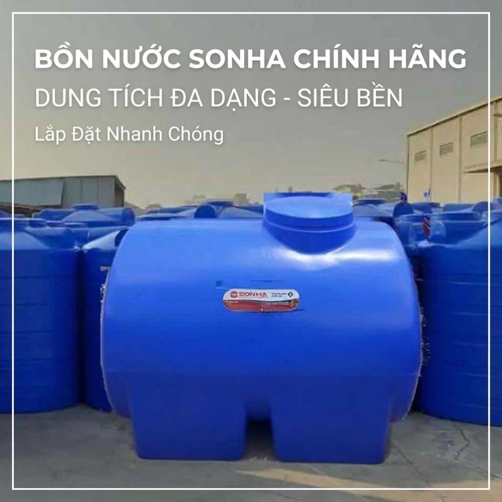 Bồn Nhựa Sơn Hà 1000 lít ngang