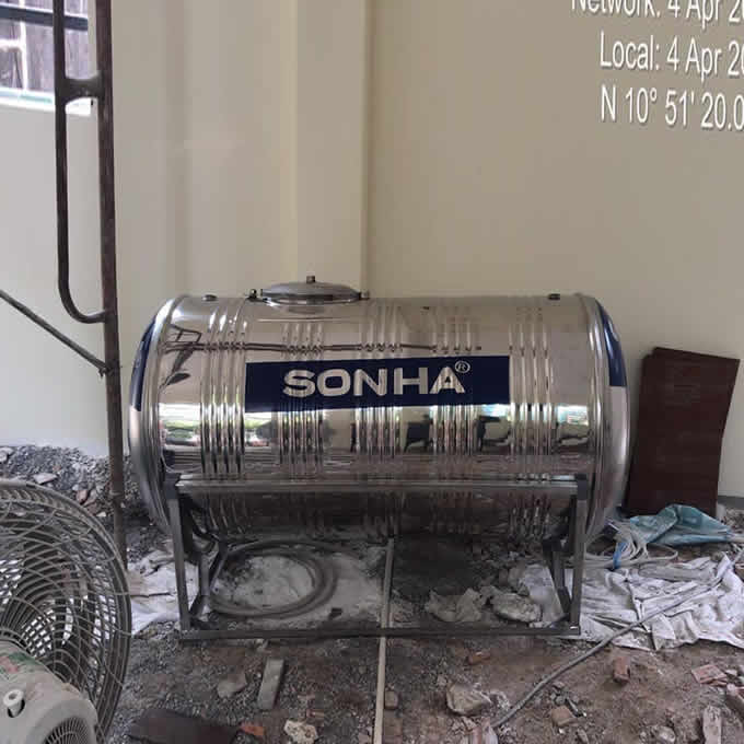 Bồn inox Sơn Hà 500L ngang