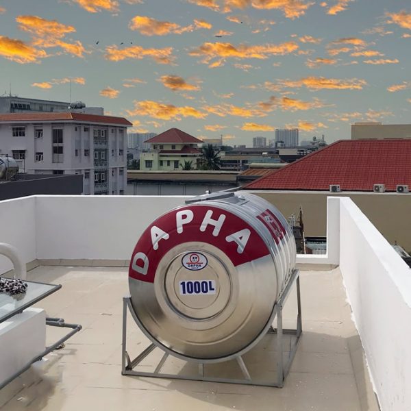 Bồn inox Dapha 1000 lít ngang