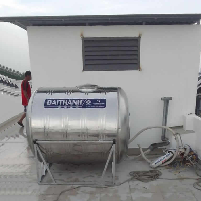 Kích thước bồn nước inox 1500l ngang Đại Thành