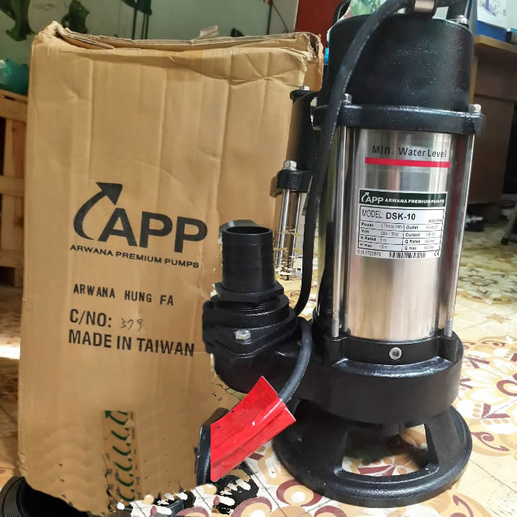 Máy bơm nước APP DSK-10 1HP (Có dao cắt)