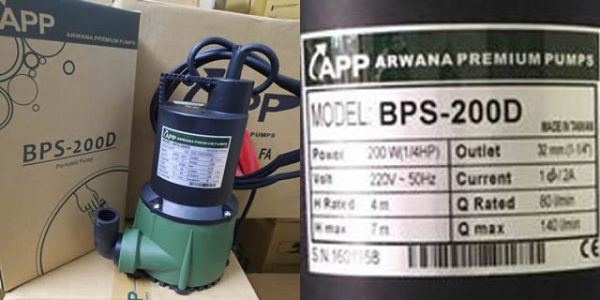 Máy bơm nước thải 200w APP BPS 200D