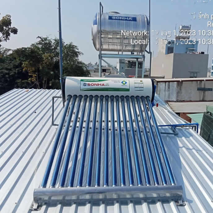 Máy nước nóng năng lượng mặt trời 160L Sơn Hà Eco