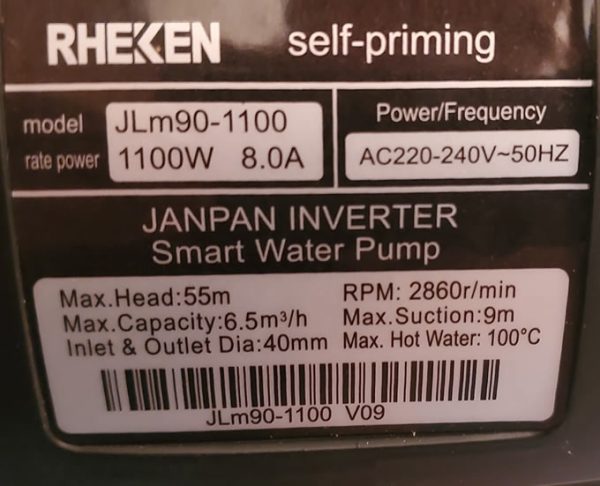 TSKT Máy bơm nước 1.5Hp RHEKEN JLM 1100