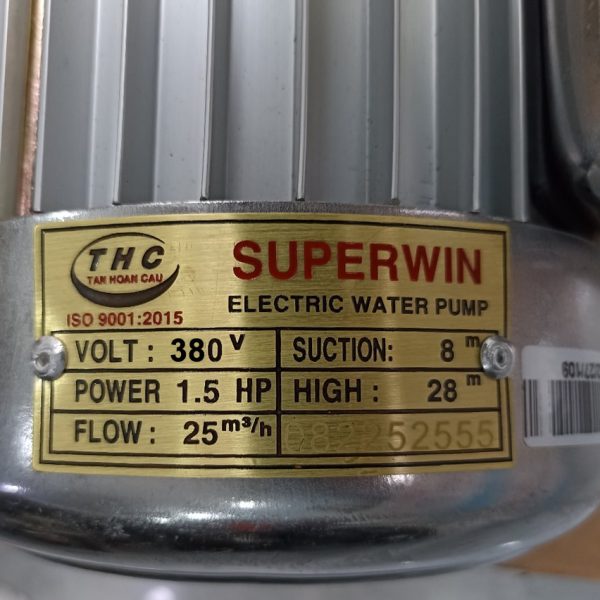 TSKT Máy bơm nước Tân Hoàn Cầu 2Hp 380v