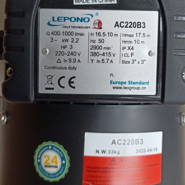 TSKT Máy bơm nước Lepono ACm220B3