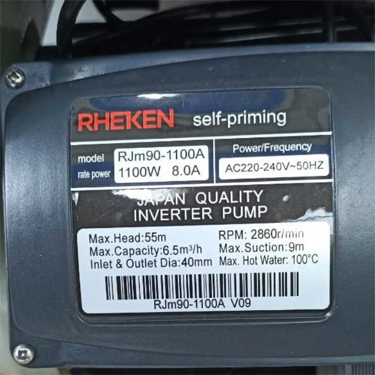 TSKT máy bơm nước Rheken RJm90-1100A