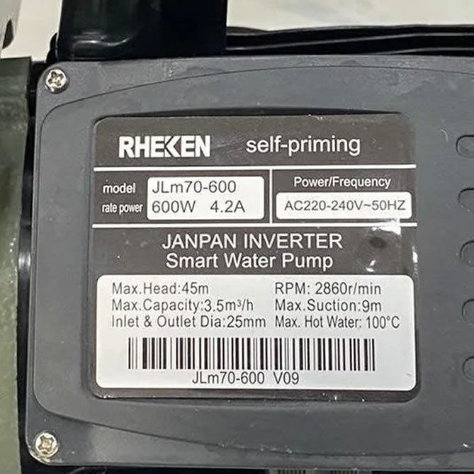 TSKT Máy bơm đẩy cao 600w RHEKEN JLM-600