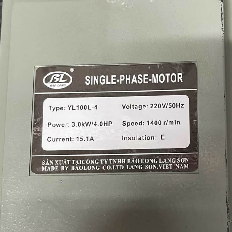 TSKT motor Bảo Long 4 ngựa tua 1.450 vòng