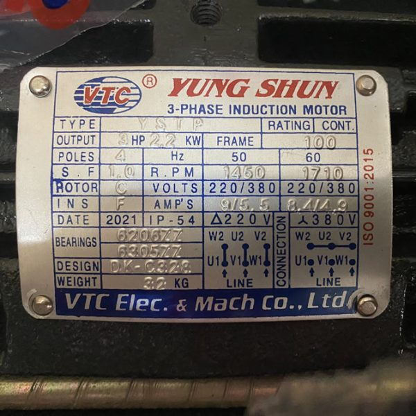 TSKT Motor VTC 3 ngựa 3 pha tua 1.450