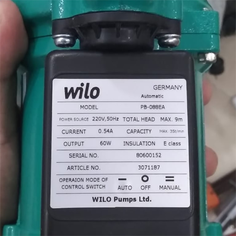 TSKT Máy bơm nước tự động 60w Wilo PB 088EA