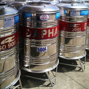 Bồn nước inox 500L đứng Dapha