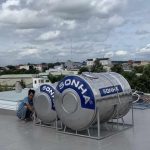 Bồn inox Sơn Hà 2000 lít ngang