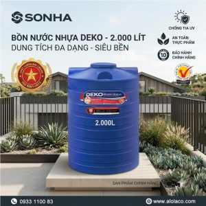 Bồn Nhựa Deko 2000L đứng