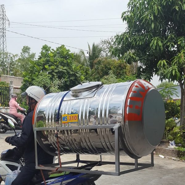 Bồn nước inox 300L ngang Hwata