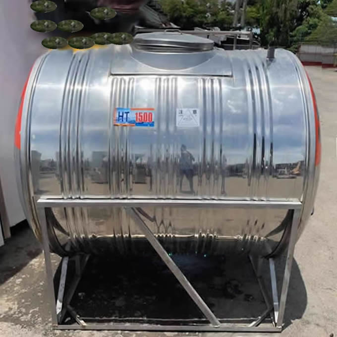 Bồn nước inox 1500L ngang Hwata