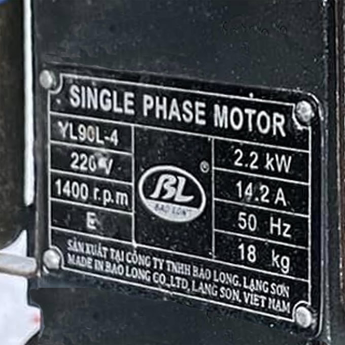 TSKY Motor Bảo Long 3Hp tua 1.400