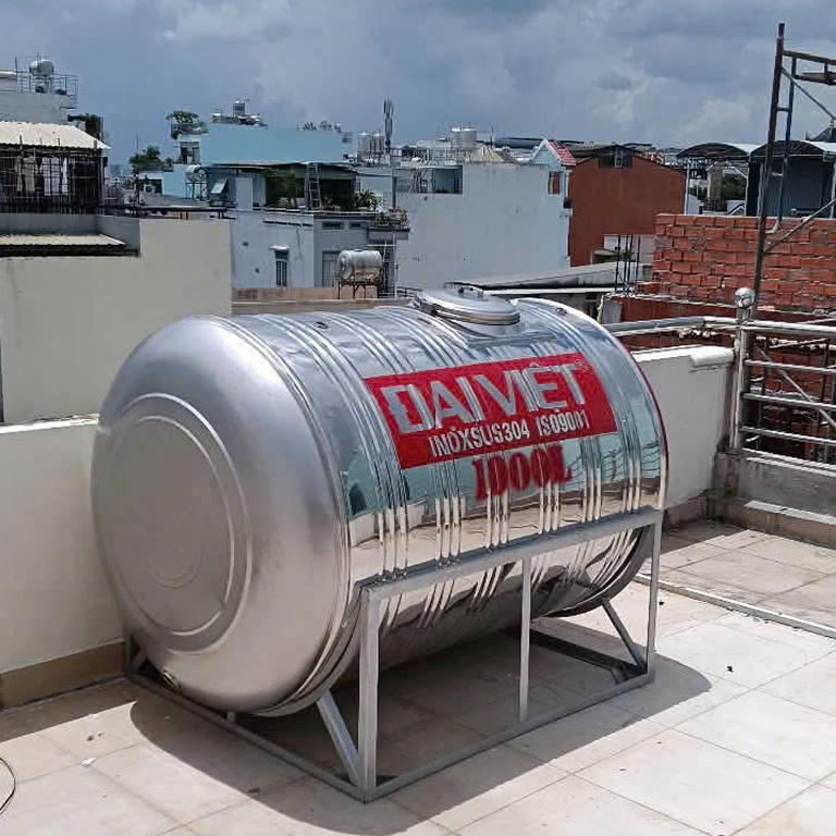Bồn inox Đại Việt 1000 lít ngang
