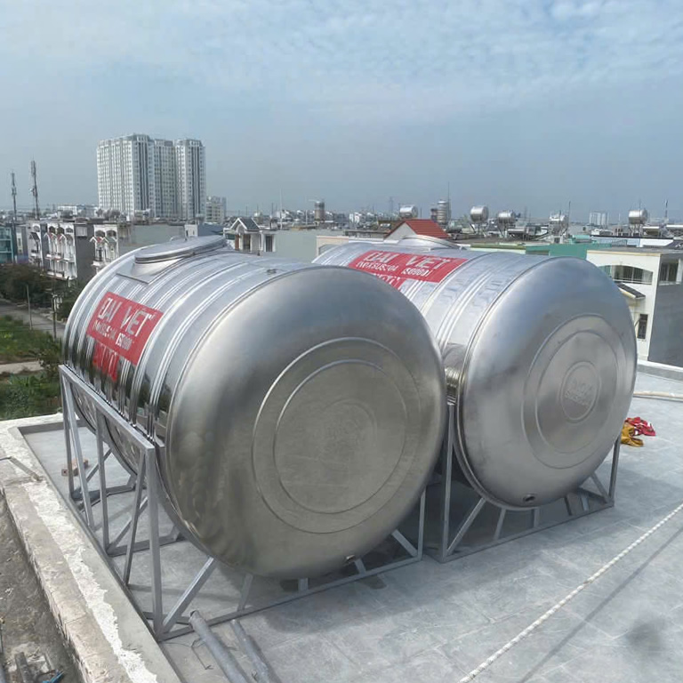 Bồn inox Đại Việt 3000 lít ngang