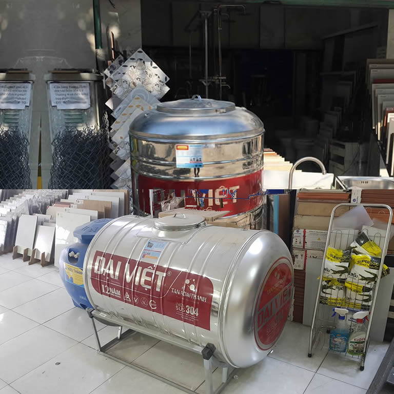 Bồn inox Đại Việt 500 lít ngang