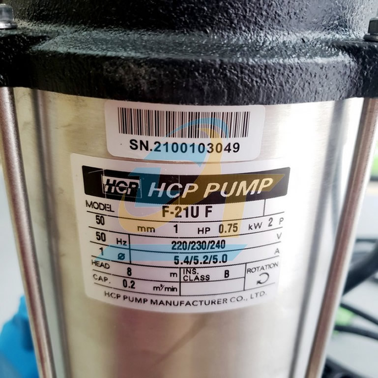 Thông số kỷ thuật Máy bơm nước thải HCP F-21U F
