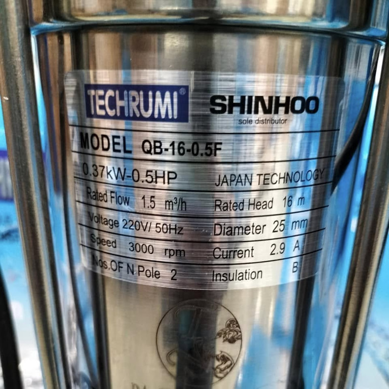 Máy bơm nước thảiTECHRUMI QB-16-0.5F